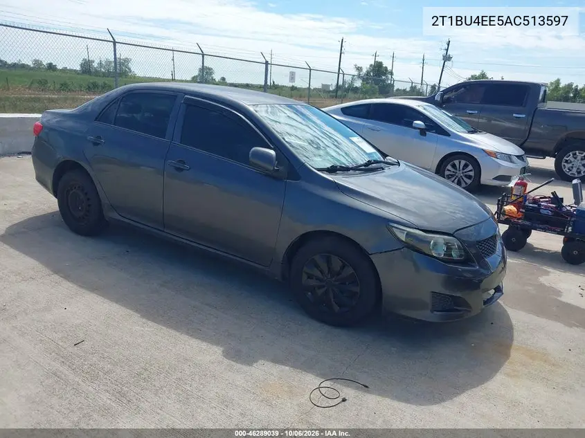TOYOTA COROLLA 2010, VIN 2T1BU4EE5AC513597