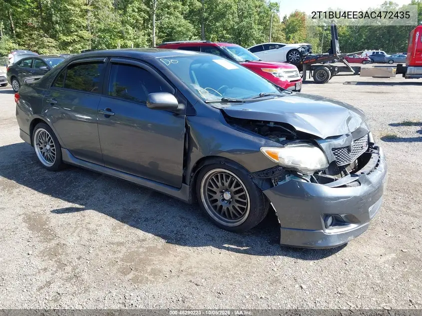 TOYOTA COROLLA 2010, VIN 2T1BU4EE3AC472435