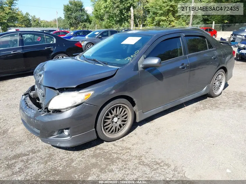 2010 TOYOTA COROLLA VIN 2T1BU4EE3AC472435 — фото 2