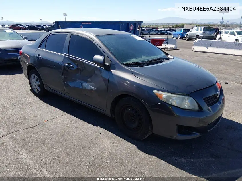 TOYOTA COROLLA 2010, VIN 1NXBU4EE6AZ334404