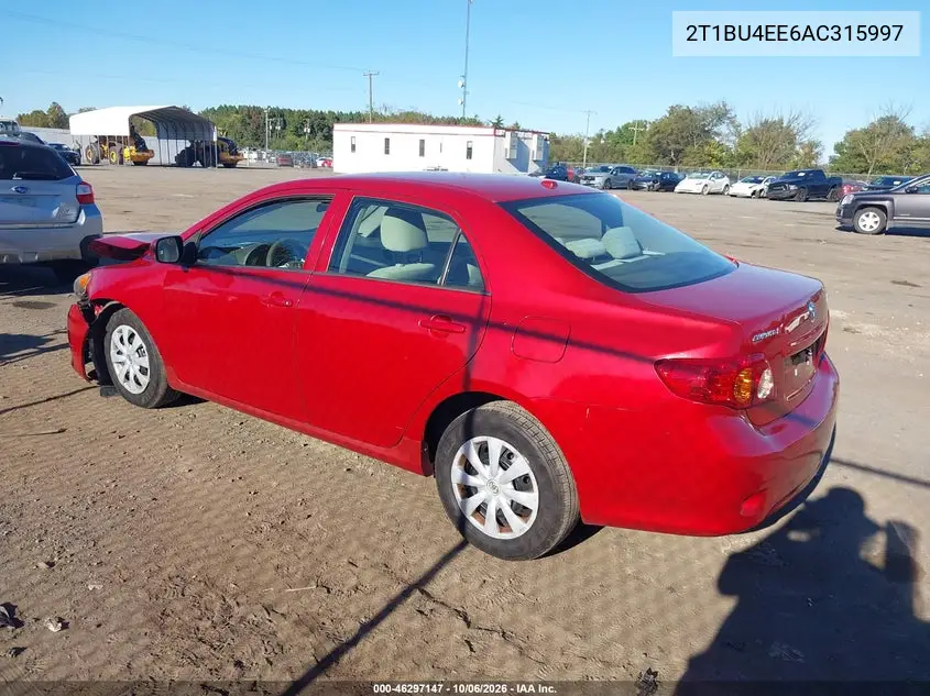 2010 TOYOTA COROLLA VIN 2T1BU4EE6AC315997 — фото 3