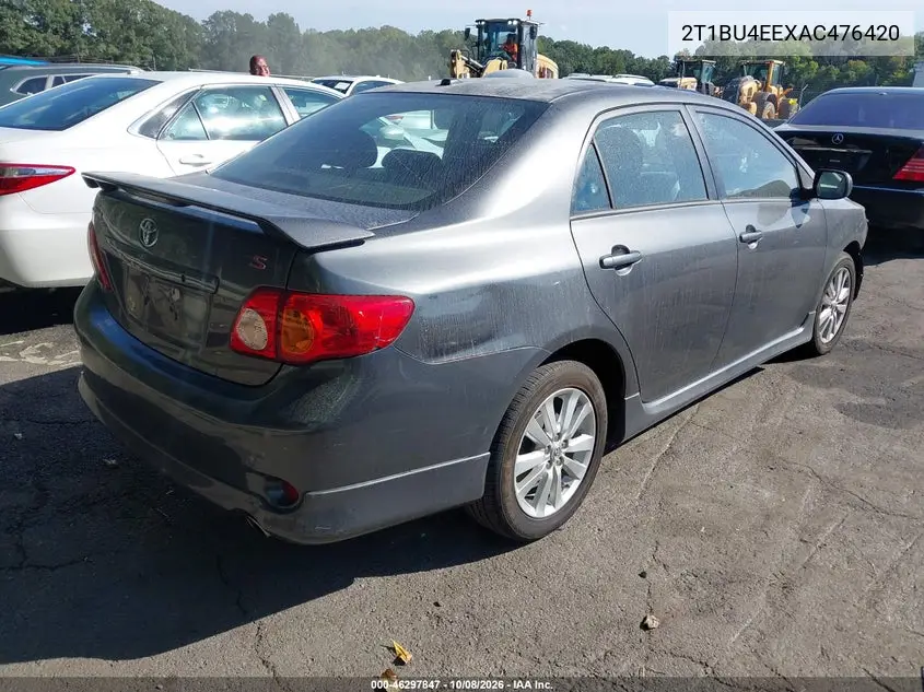 2010 TOYOTA COROLLA VIN 2T1BU4EEXAC476420 — фото 4