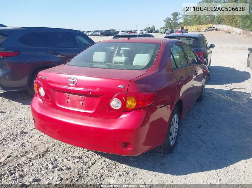 2010 TOYOTA COROLLA VIN 2T1BU4EE2AC506638 — фото 4
