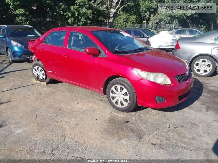 TOYOTA COROLLA 2010, VIN 1NXBU4EE0AZ205588