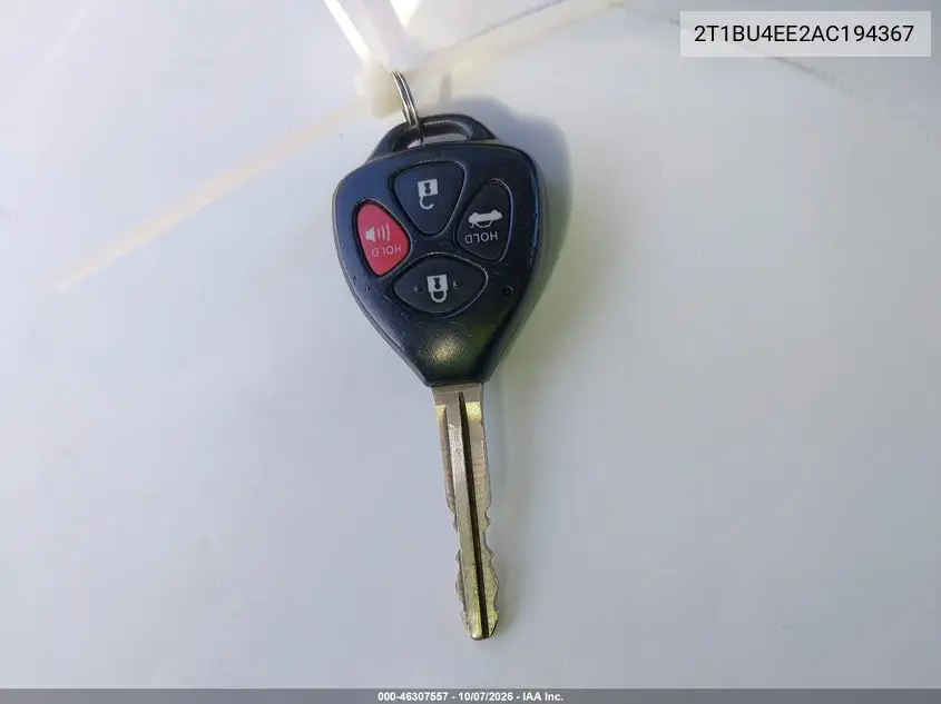 2010 TOYOTA COROLLA VIN 2T1BU4EE2AC194367 — фото 11