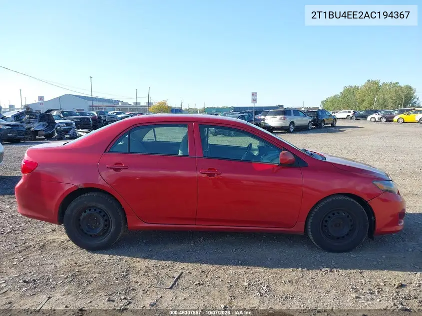 2010 TOYOTA COROLLA VIN 2T1BU4EE2AC194367 — фото 13