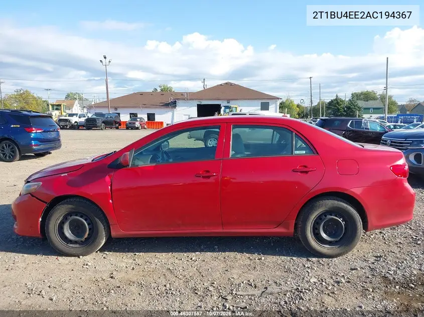 2010 TOYOTA COROLLA VIN 2T1BU4EE2AC194367 — фото 14