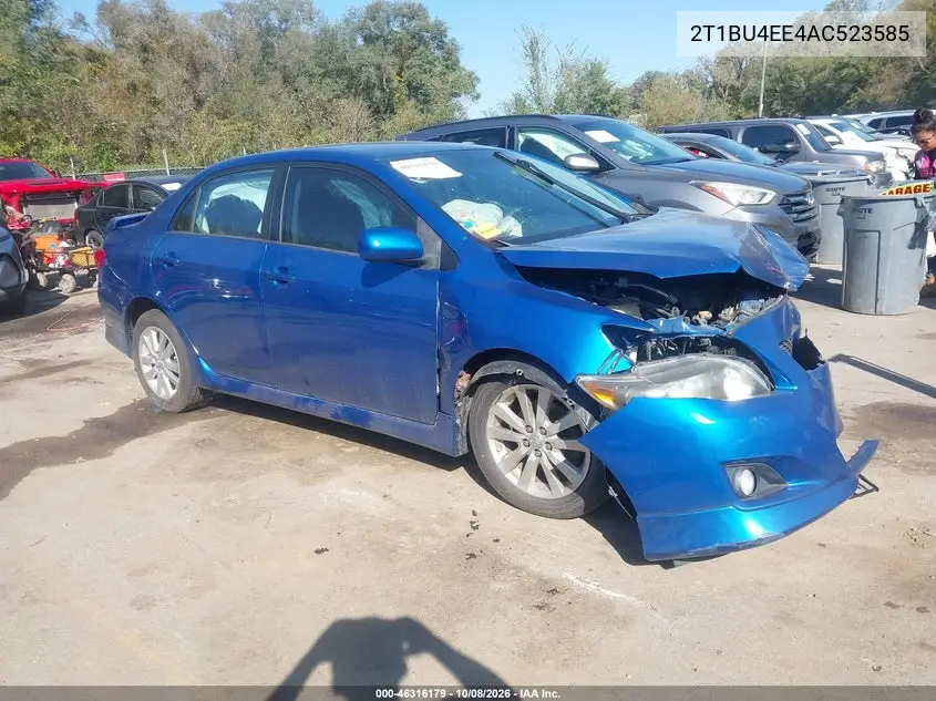 TOYOTA COROLLA 2010, VIN 2T1BU4EE4AC523585