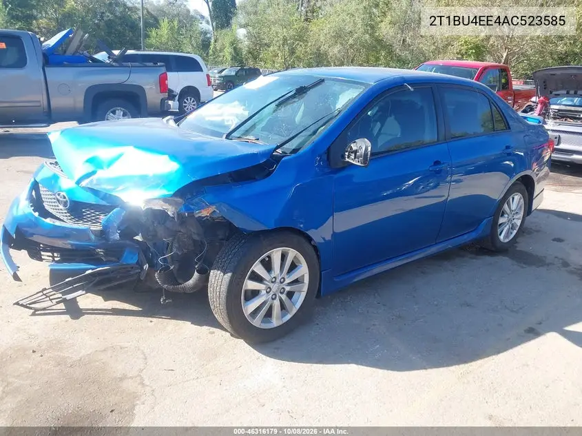 2010 TOYOTA COROLLA VIN 2T1BU4EE4AC523585 — фото 2