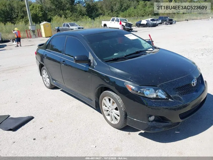 TOYOTA COROLLA 2010, VIN 2T1BU4EE3AC523609