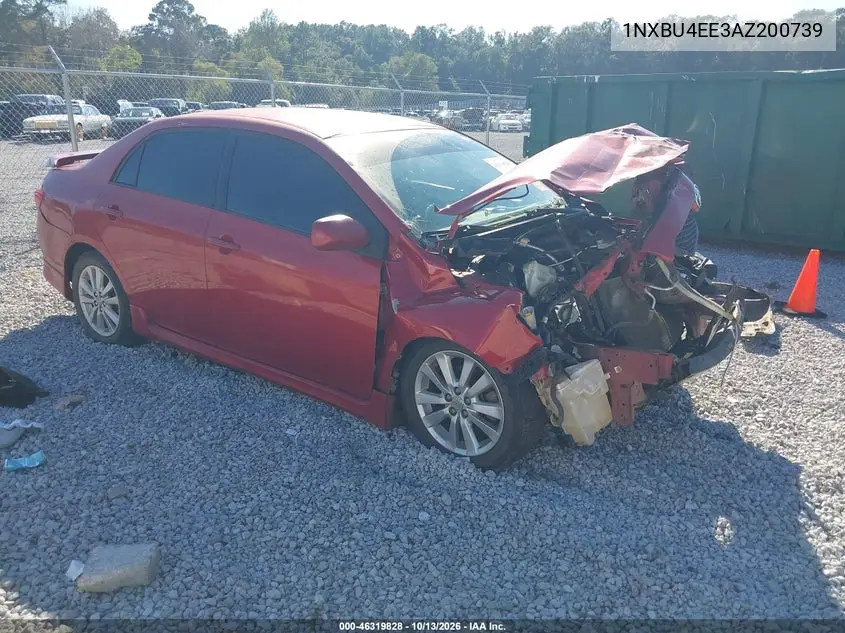 TOYOTA COROLLA 2010, VIN 1NXBU4EE3AZ200739