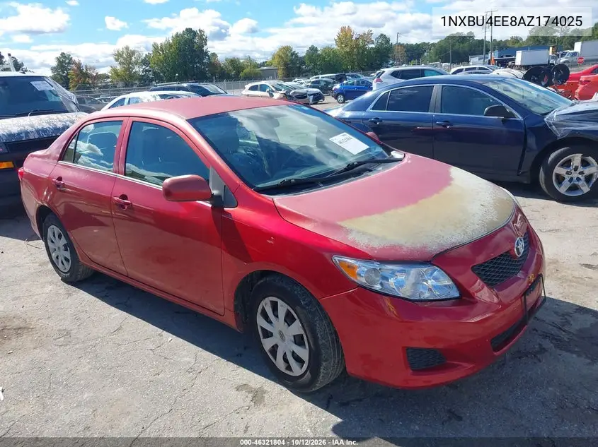TOYOTA COROLLA 2010, VIN 1NXBU4EE8AZ174025