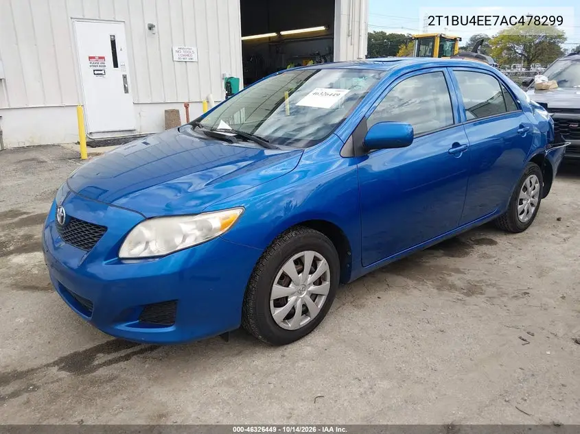 2010 TOYOTA COROLLA VIN 2T1BU4EE7AC478299 — фото 2