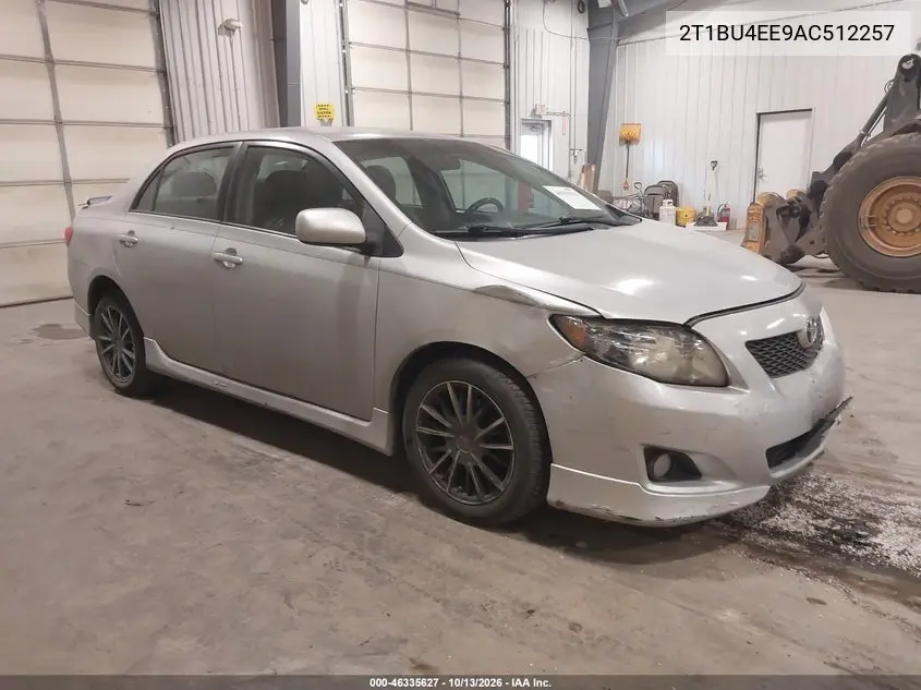 TOYOTA COROLLA 2010, VIN 2T1BU4EE9AC512257