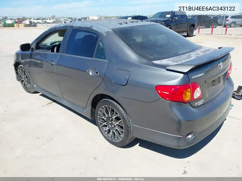 2010 TOYOTA COROLLA VIN 2T1BU4EE6AC343122 — фото 3