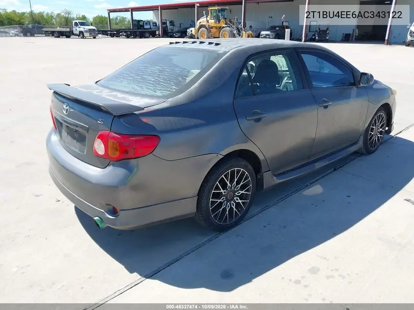 2010 TOYOTA COROLLA VIN 2T1BU4EE6AC343122 — фото 4