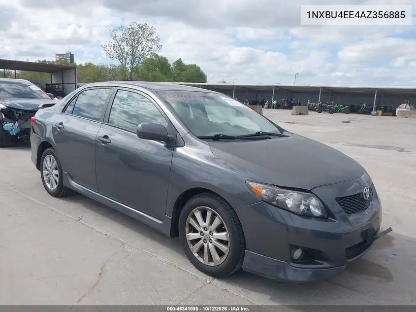 TOYOTA COROLLA 2010, VIN 1NXBU4EE4AZ356885