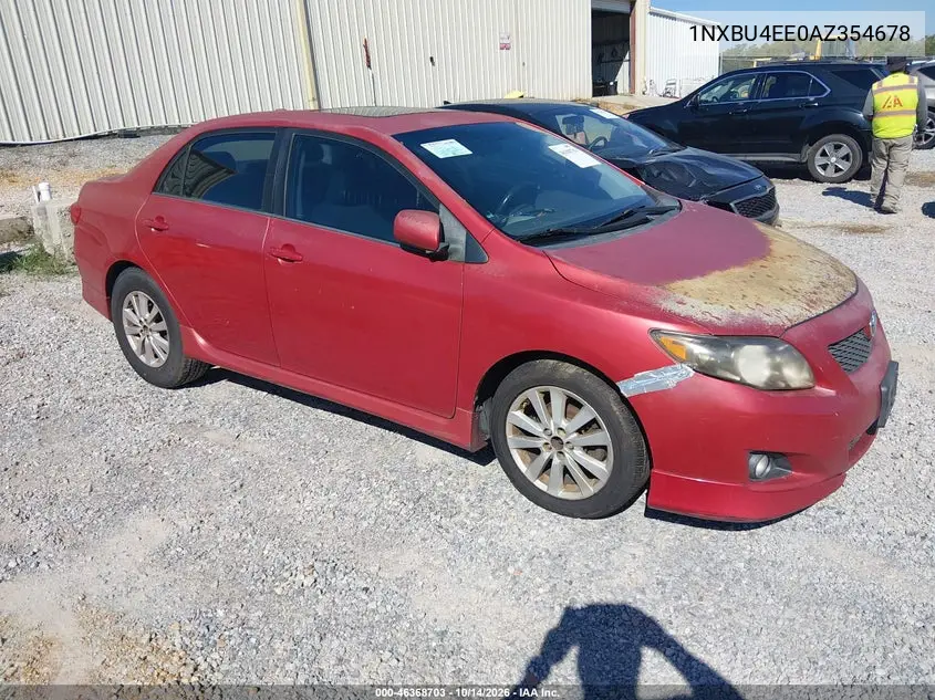TOYOTA COROLLA 2010, VIN 1NXBU4EE0AZ354678