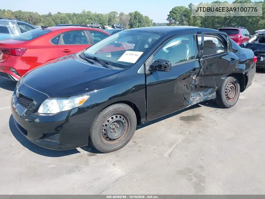 2010 TOYOTA COROLLA VIN JTDBU4EE3A9100776 — фото 2