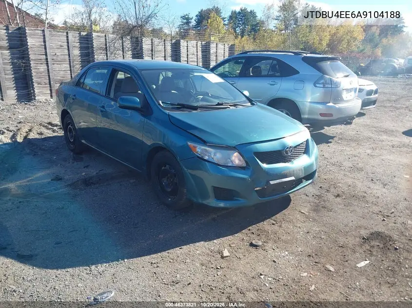TOYOTA COROLLA 2010, VIN JTDBU4EE6A9104188