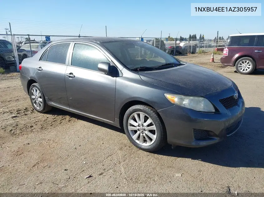 TOYOTA COROLLA 2010, VIN 1NXBU4EE1AZ305957
