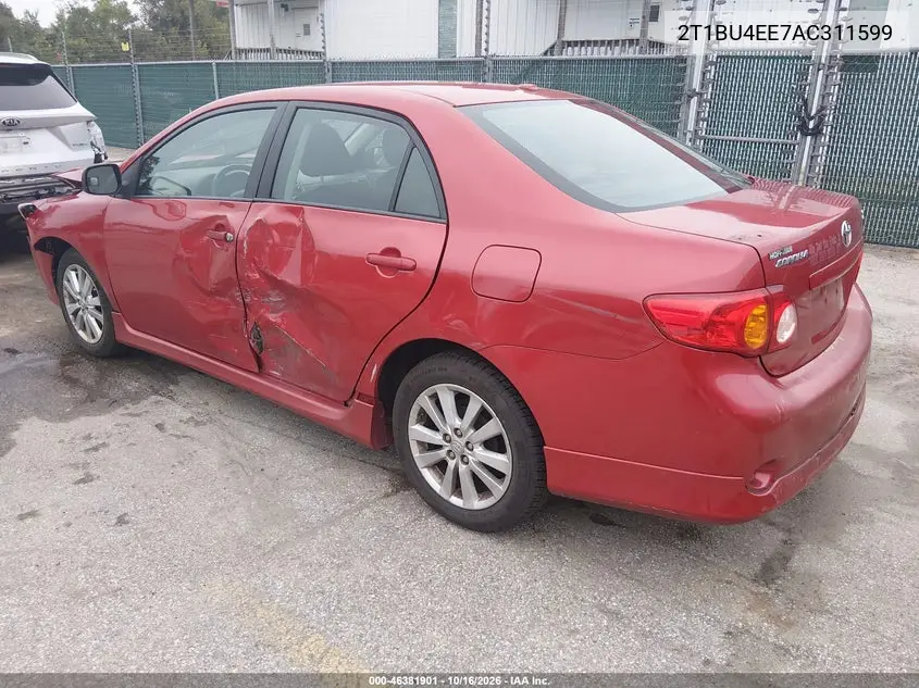 2010 TOYOTA COROLLA VIN 2T1BU4EE7AC311599 — фото 3