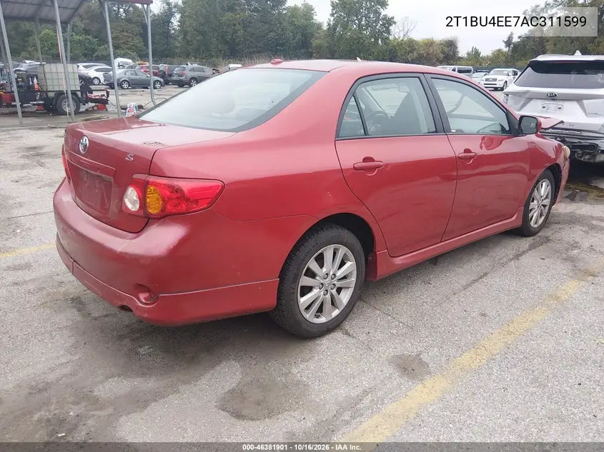 2010 TOYOTA COROLLA VIN 2T1BU4EE7AC311599 — фото 4