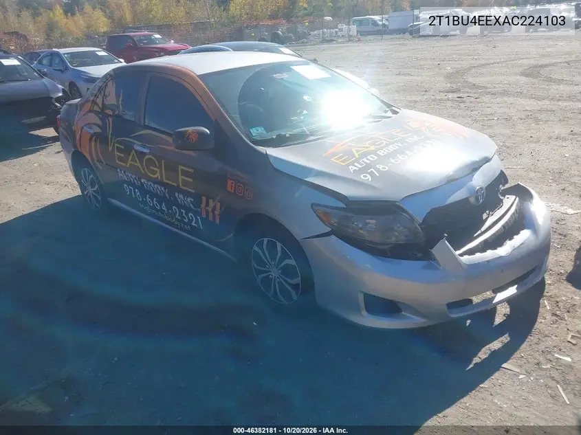 TOYOTA COROLLA 2010, VIN 2T1BU4EEXAC224103