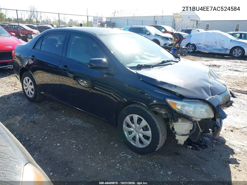 TOYOTA COROLLA 2010, VIN 2T1BU4EE7AC524584