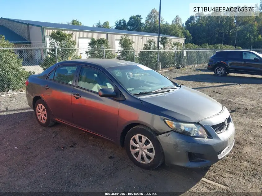 TOYOTA COROLLA 2010, VIN 2T1BU4EE8AC265376