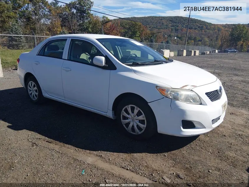 TOYOTA COROLLA 2010, VIN 2T1BU4EE7AC381944