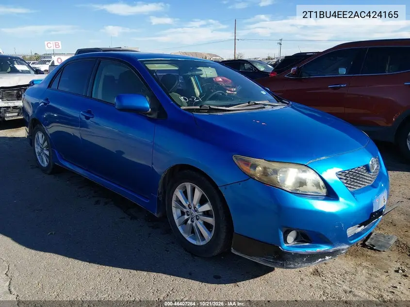 TOYOTA COROLLA 2010, VIN 2T1BU4EE2AC424165
