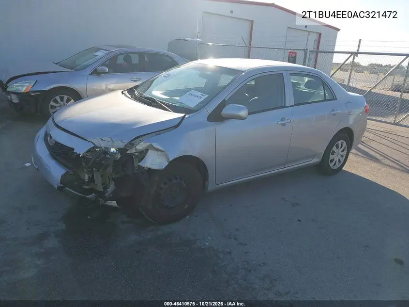2010 TOYOTA COROLLA VIN 2T1BU4EE0AC321472 — фото 2