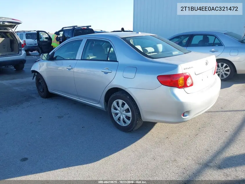 2010 TOYOTA COROLLA VIN 2T1BU4EE0AC321472 — фото 3