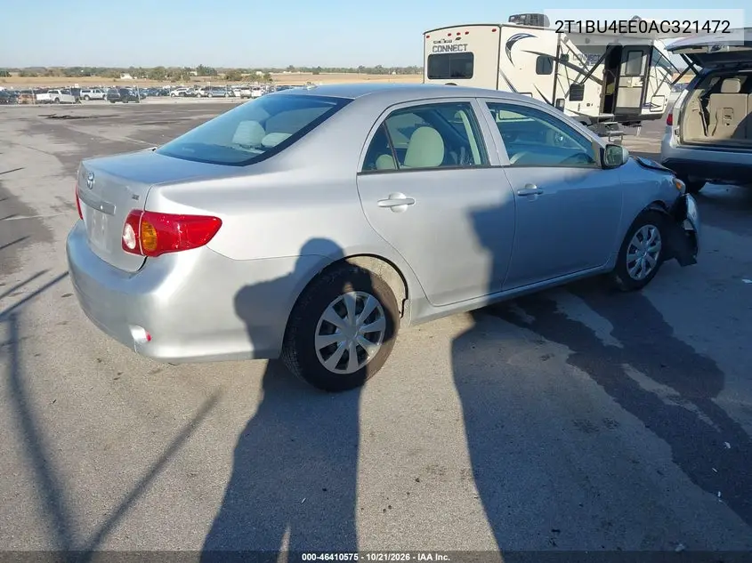 2010 TOYOTA COROLLA VIN 2T1BU4EE0AC321472 — фото 4