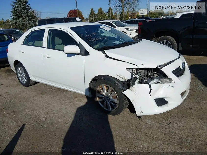 TOYOTA COROLLA 2010, VIN 1NXBU4EE2AZ228452