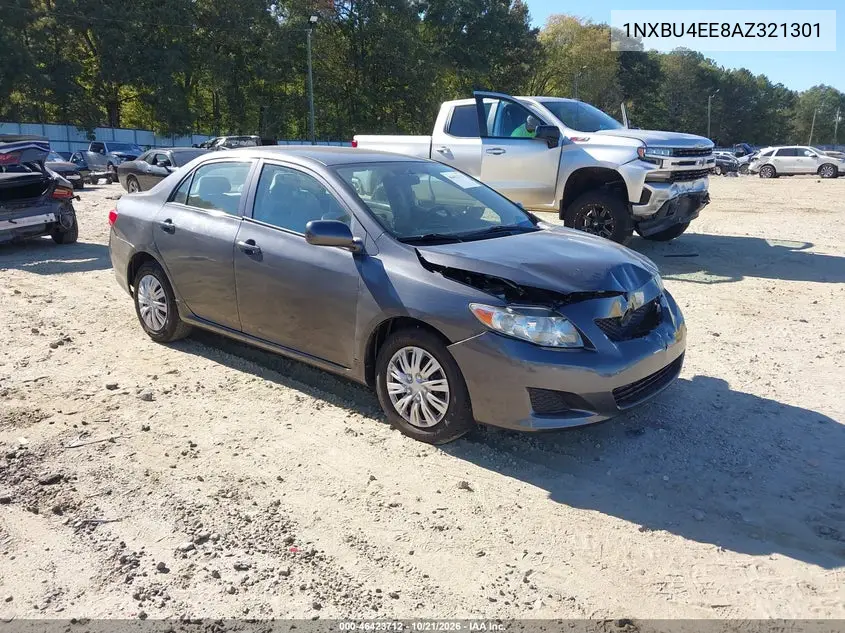 TOYOTA COROLLA 2010, VIN 1NXBU4EE8AZ321301