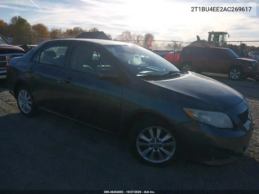 TOYOTA COROLLA 2010, VIN 2T1BU4EE2AC269617