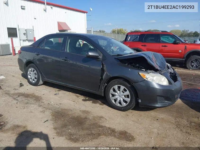 TOYOTA COROLLA 2010, VIN 2T1BU4EE2AC199293