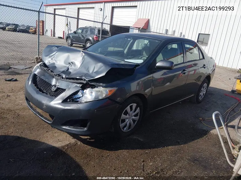 2010 TOYOTA COROLLA VIN 2T1BU4EE2AC199293 — фото 2