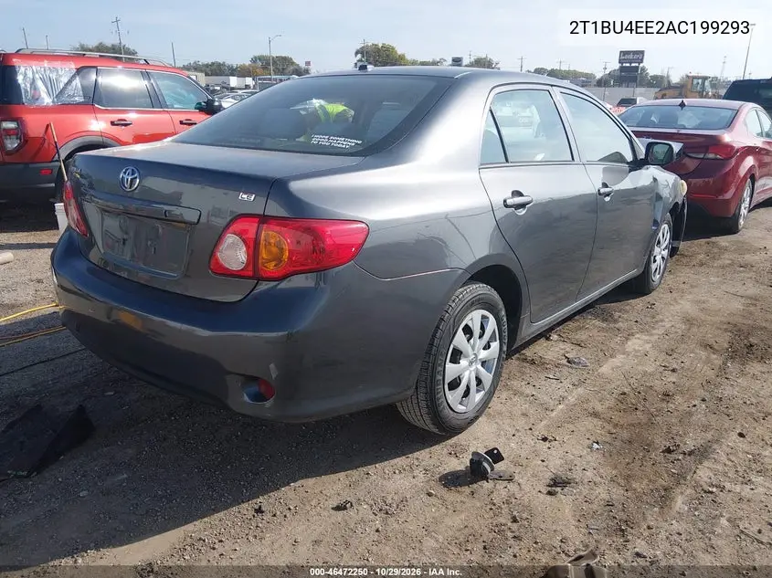 2010 TOYOTA COROLLA VIN 2T1BU4EE2AC199293 — фото 4