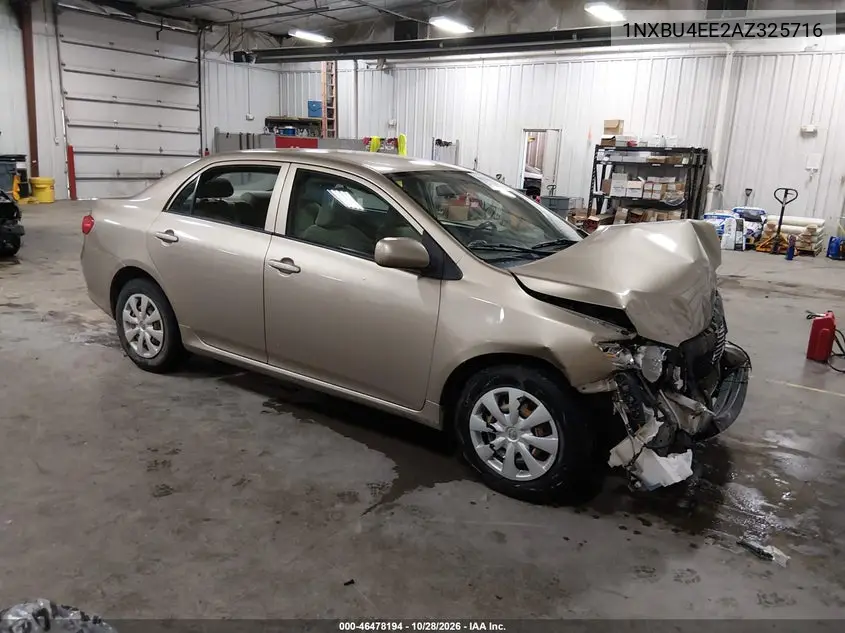 TOYOTA COROLLA 2010, VIN 1NXBU4EE2AZ325716