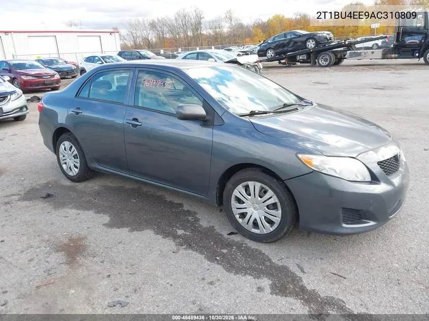 TOYOTA COROLLA 2010, VIN 2T1BU4EE9AC310809
