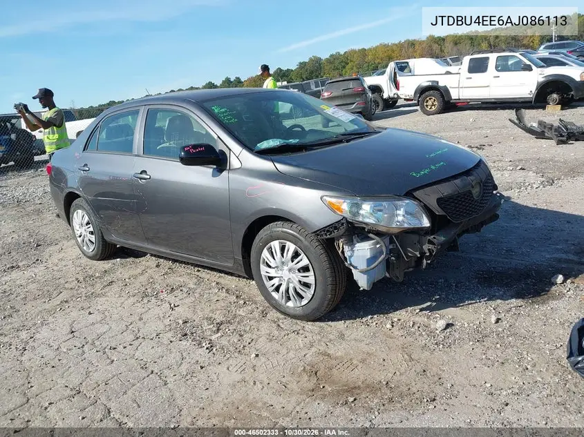 TOYOTA COROLLA 2010, VIN JTDBU4EE6AJ086113