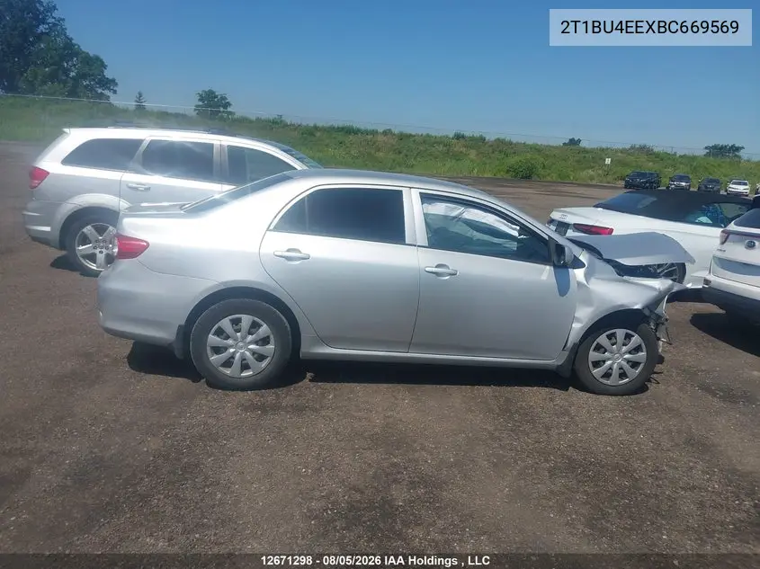 2011 TOYOTA COROLLA VIN 2T1BU4EEXBC669569 — фото 12