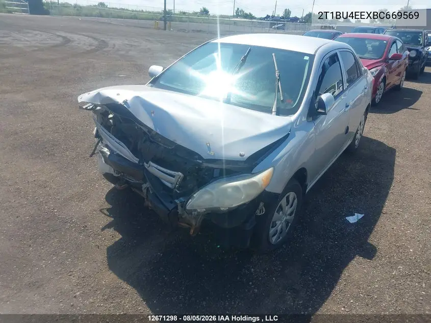 2011 TOYOTA COROLLA VIN 2T1BU4EEXBC669569 — фото 2
