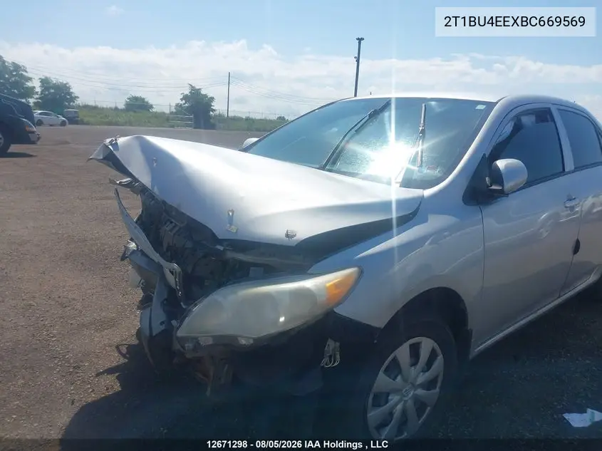 2011 TOYOTA COROLLA VIN 2T1BU4EEXBC669569 — фото 6