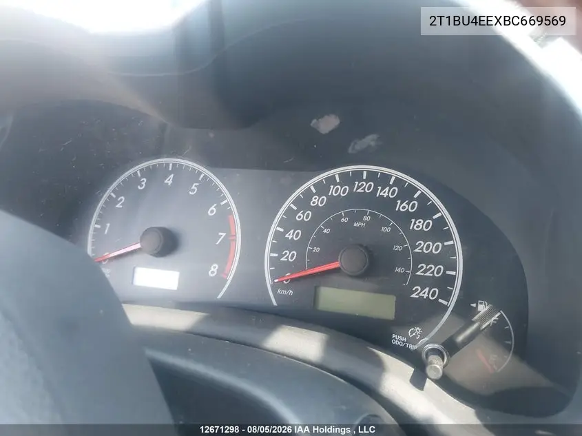 2011 TOYOTA COROLLA VIN 2T1BU4EEXBC669569 — фото 7