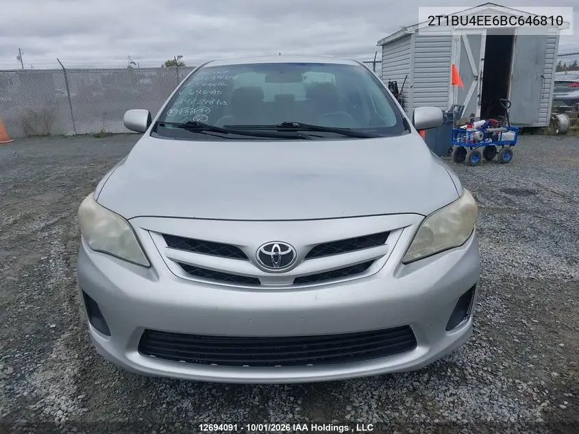 2011 TOYOTA COROLLA VIN 2T1BU4EE6BC646810 — фото 13
