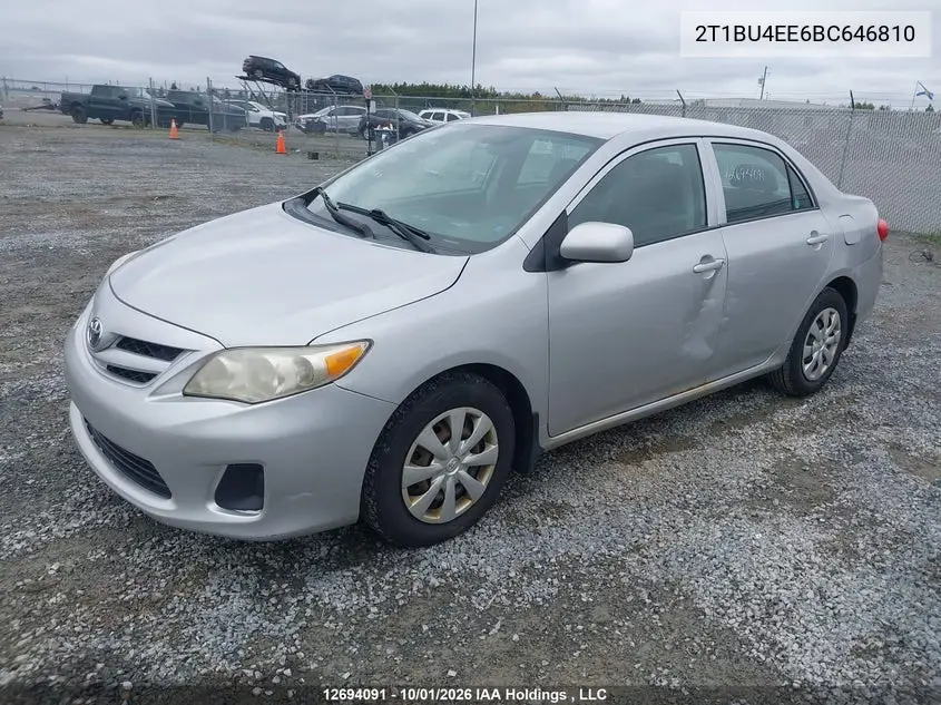 2011 TOYOTA COROLLA VIN 2T1BU4EE6BC646810 — фото 2